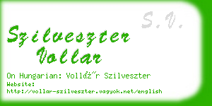 szilveszter vollar business card